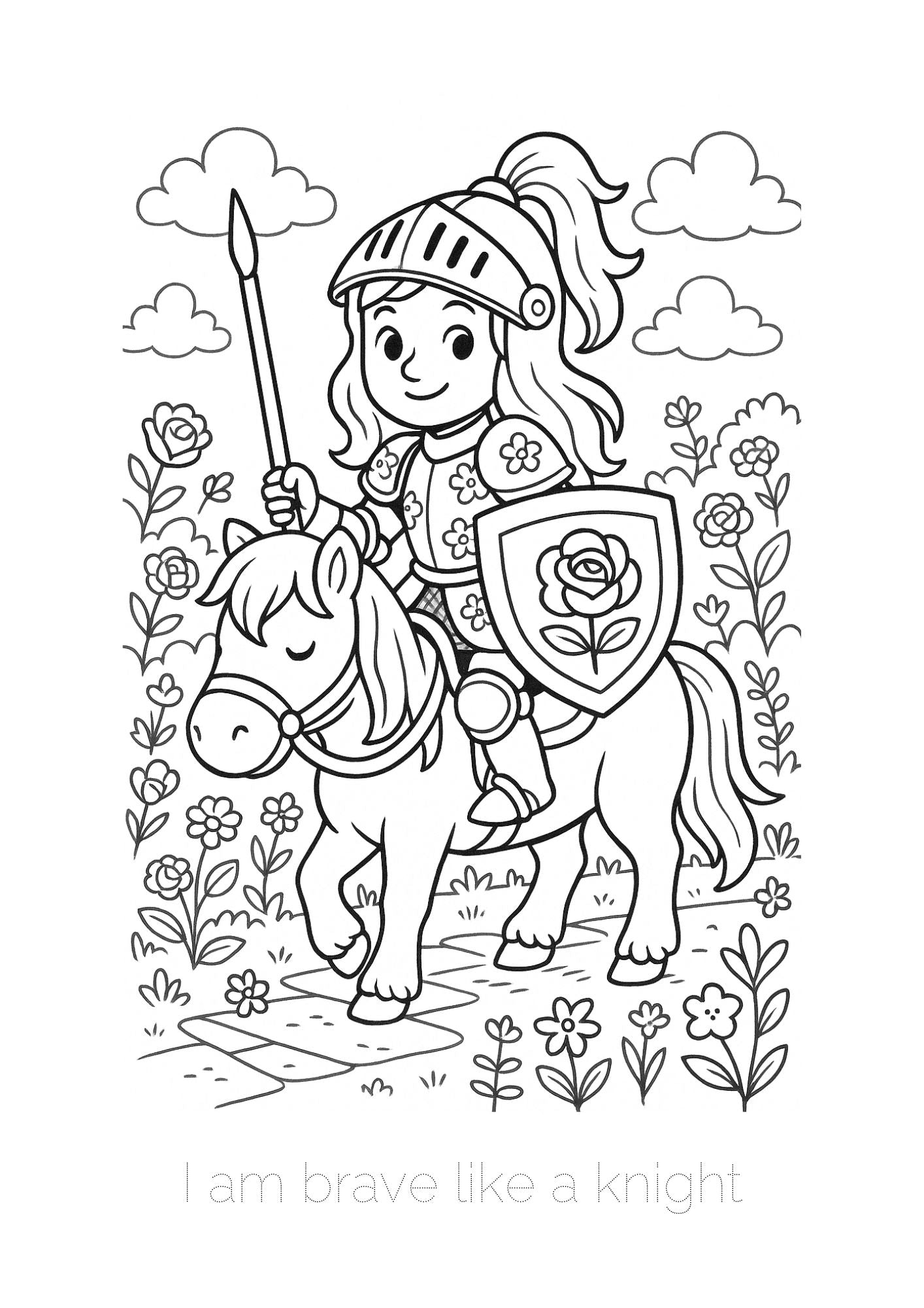 Magical Kingdom coloring book with affirmations