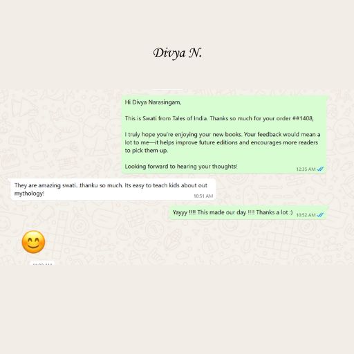 WhatsApp feedback screenshot