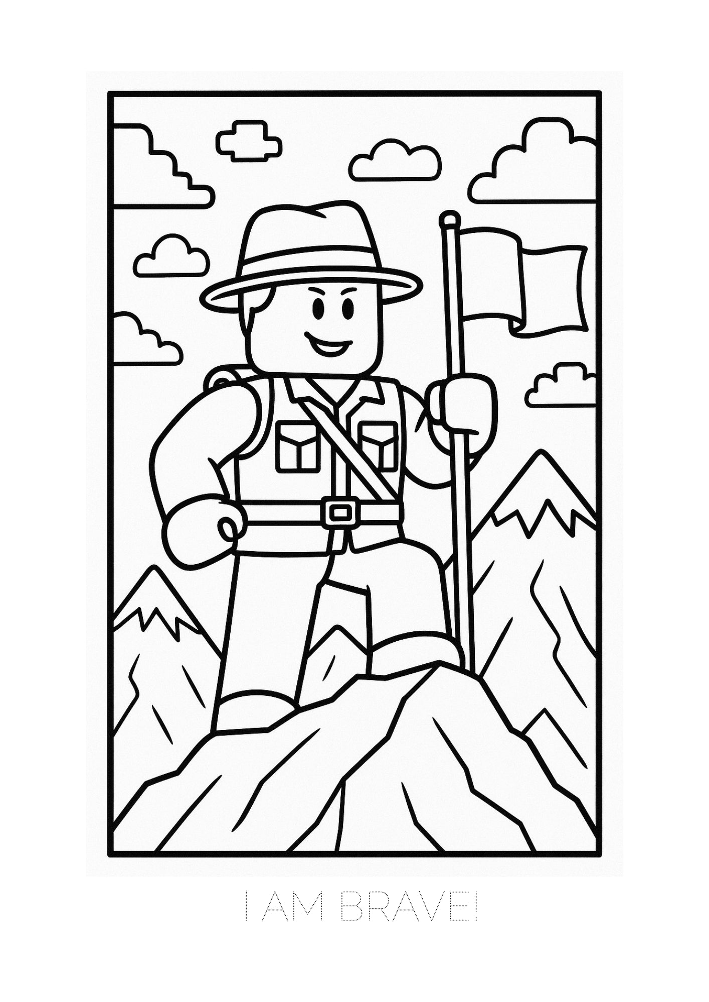 Roblox Themed Coloring Book with Affirmations for Kids