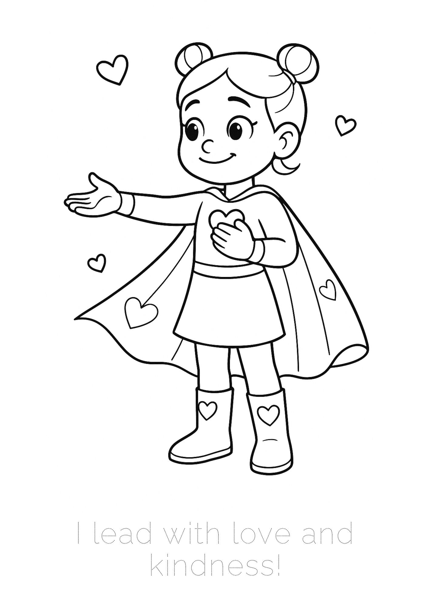 Superhero Coloring book with Affirmations