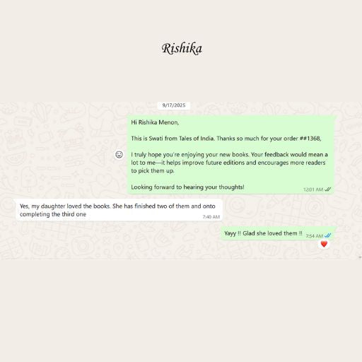 WhatsApp feedback screenshot
