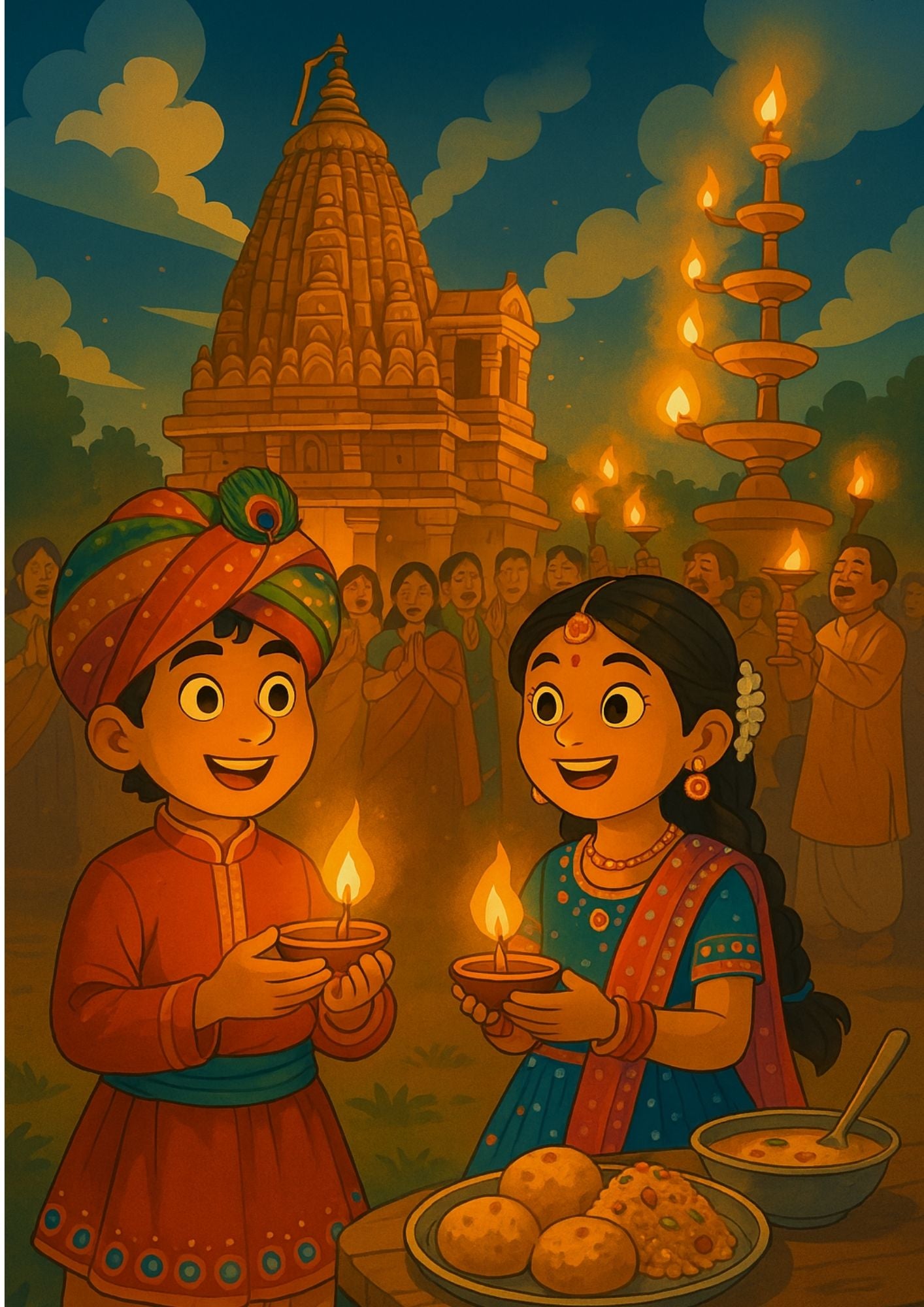 The Secret Light of the Jyotirlingas: Aryan and Meera's Adventure