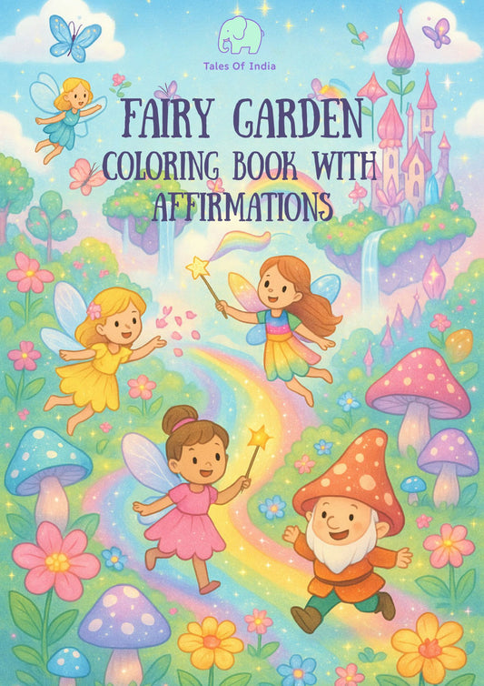 Fairygarden Coloring book with affirmations