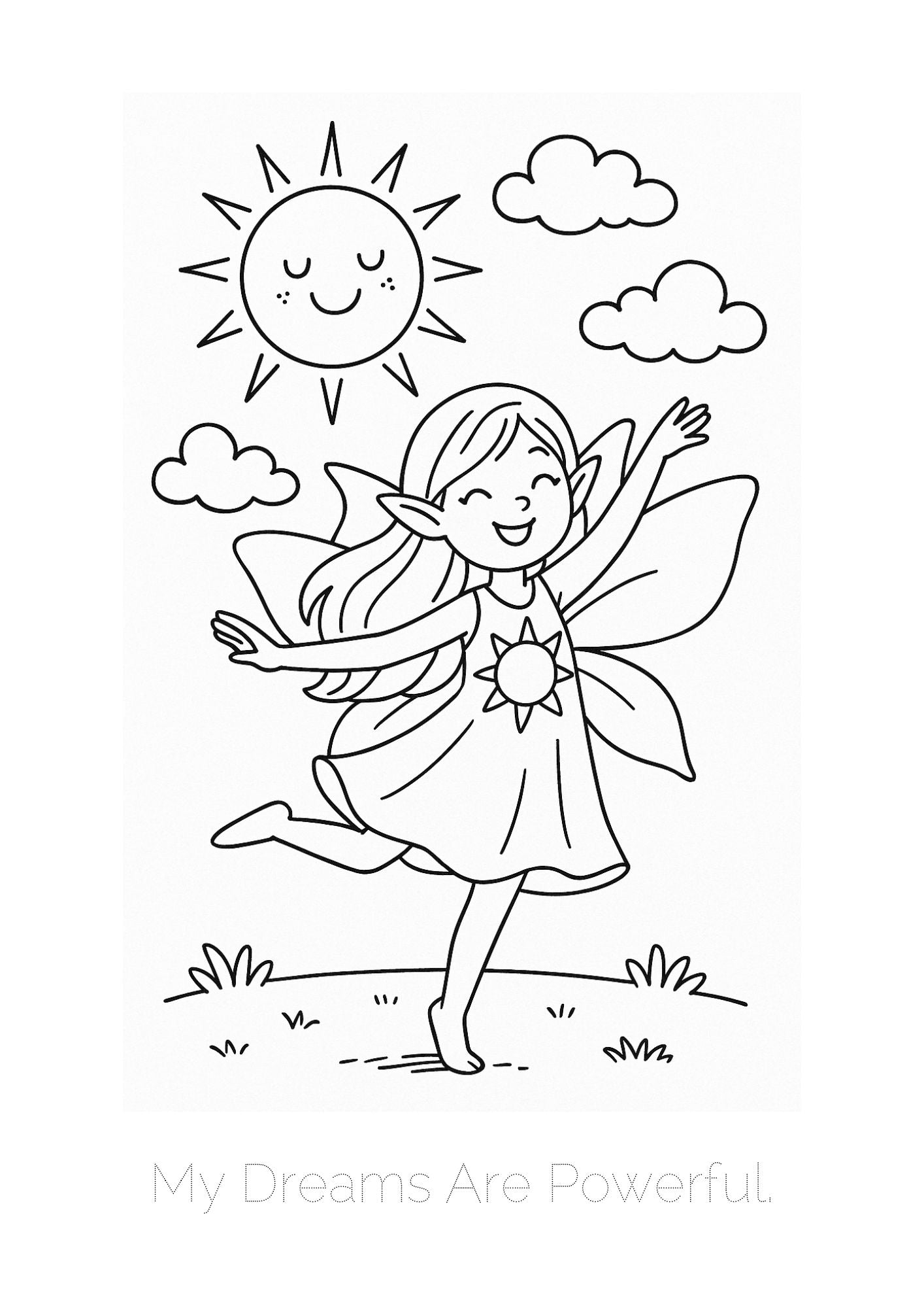 Fairygarden Coloring book with affirmations