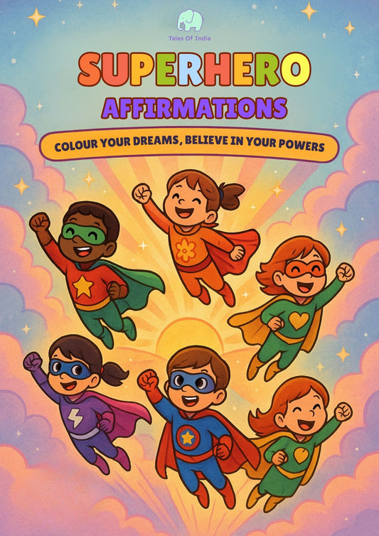 Superhero Coloring book with Affirmations
