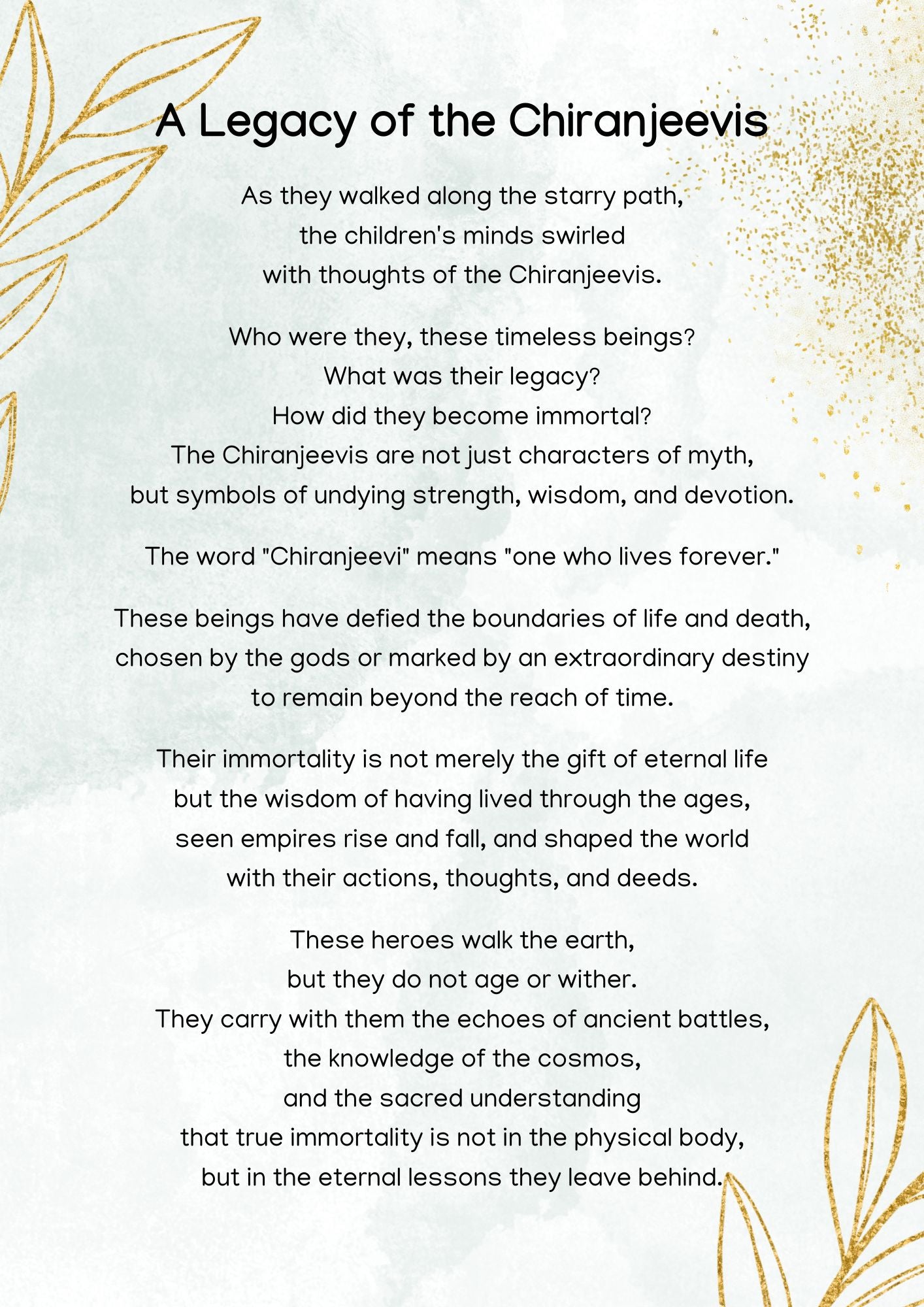 Guardians of Time: Chiranjeevis and Their Endless Wisdom