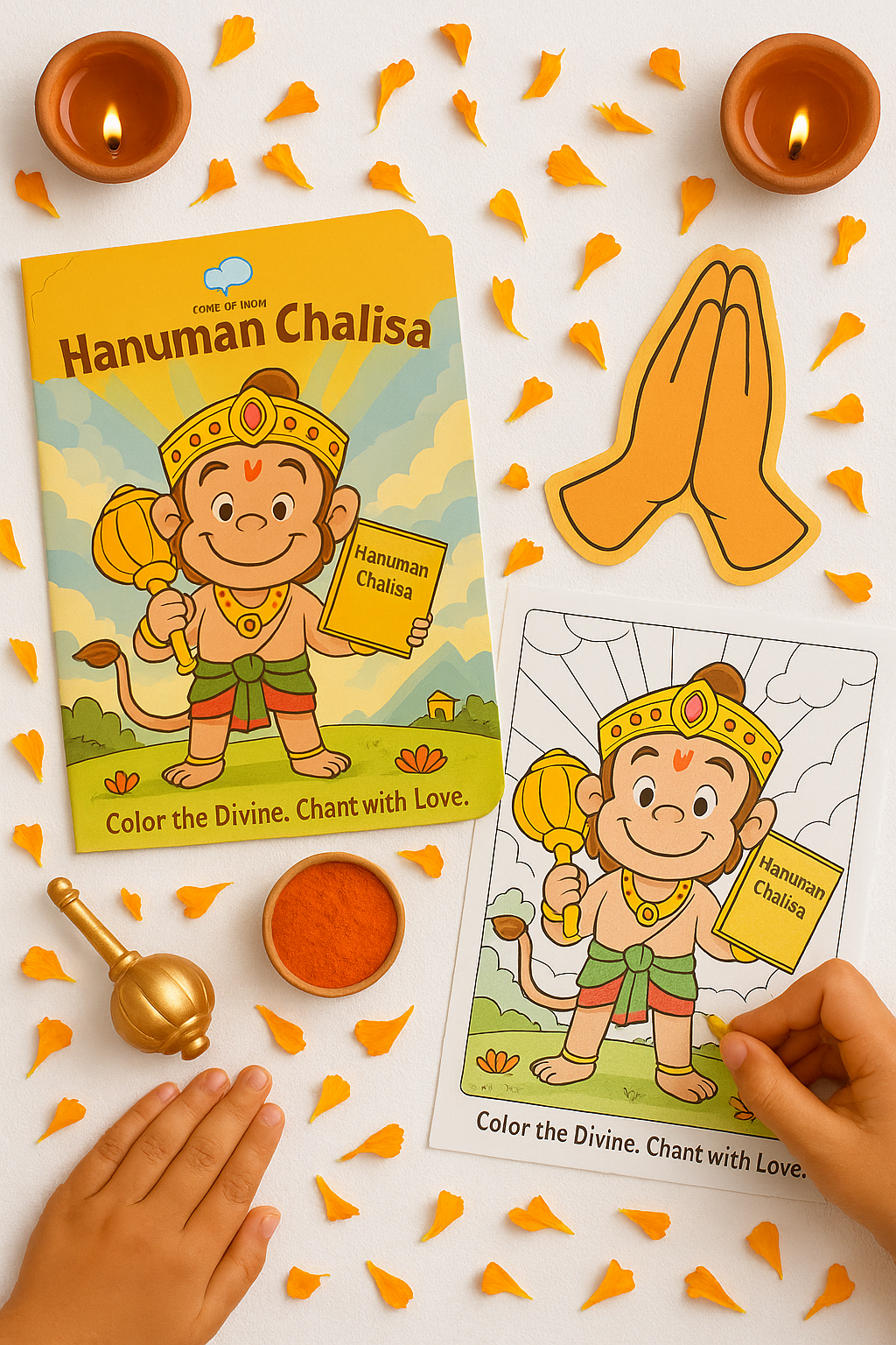 Hanuman Chalisa coloring book with Shloka