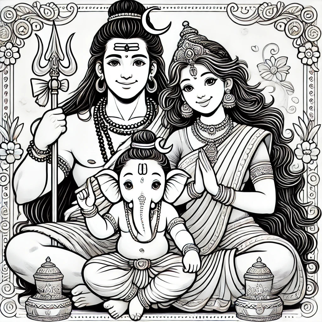 Ganesha coloring book with Shlokas