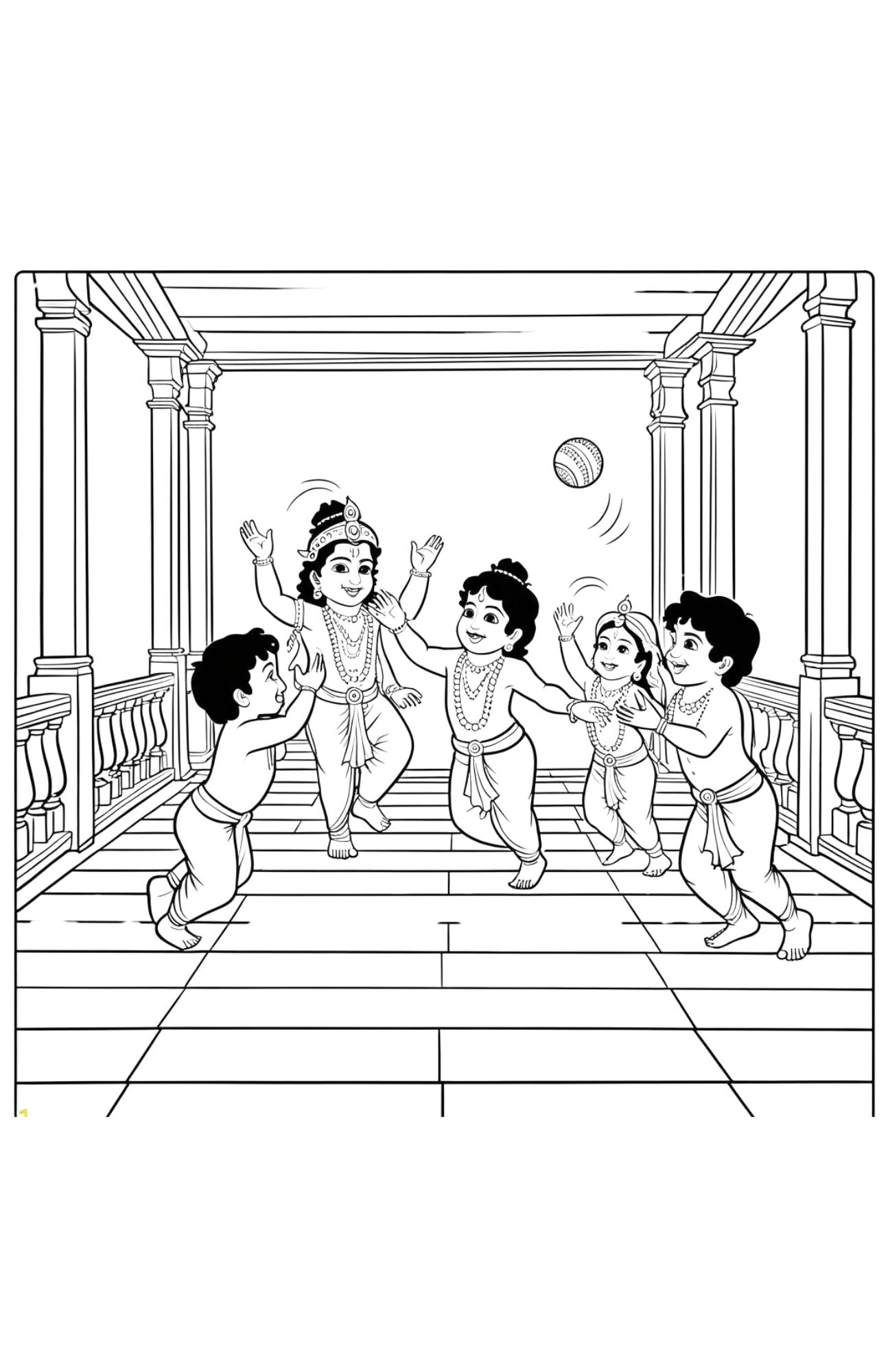 Krishna coloring book with Bhagavad Gita Shlokas