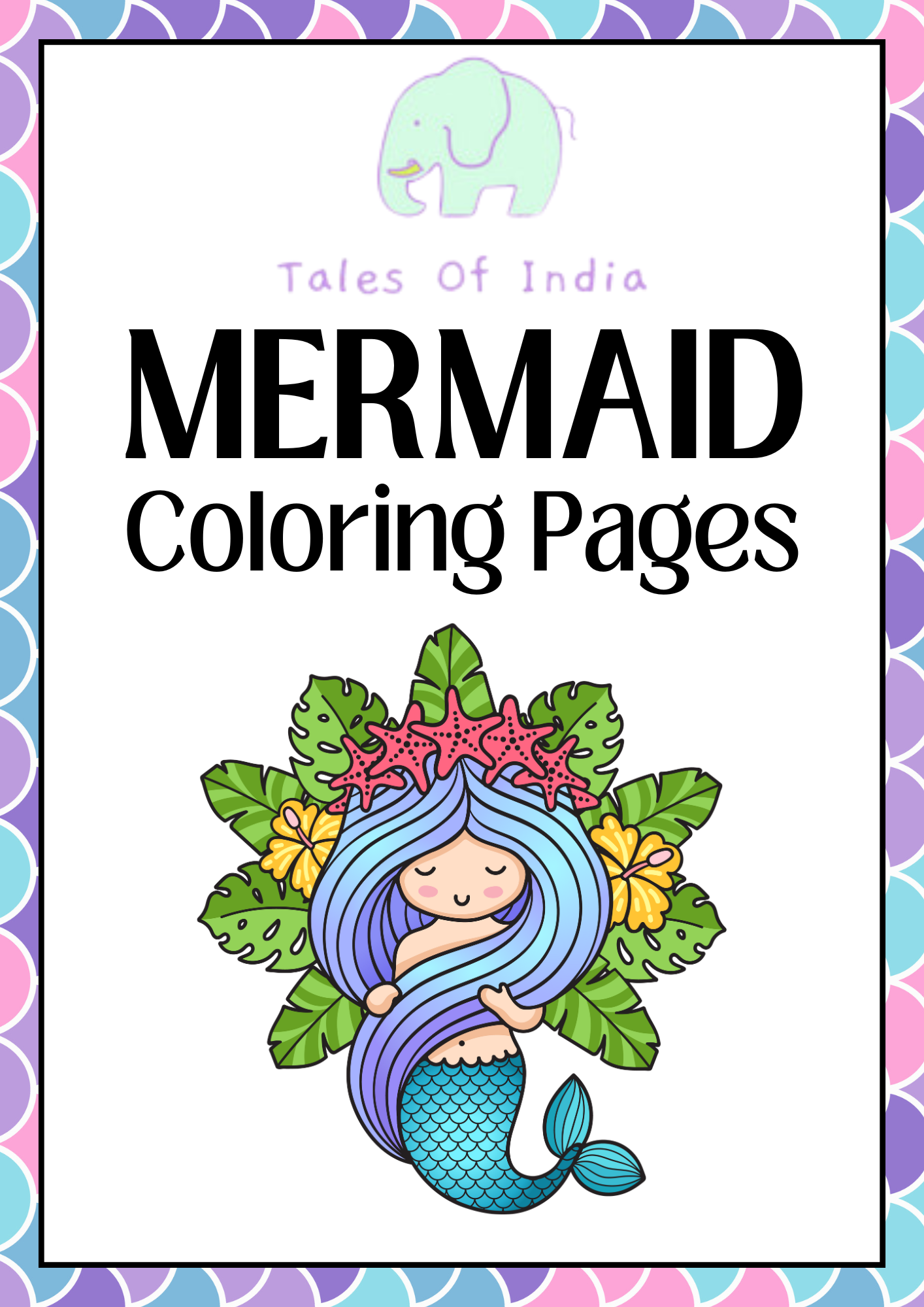 Mermaid Coloring book with Affirmations